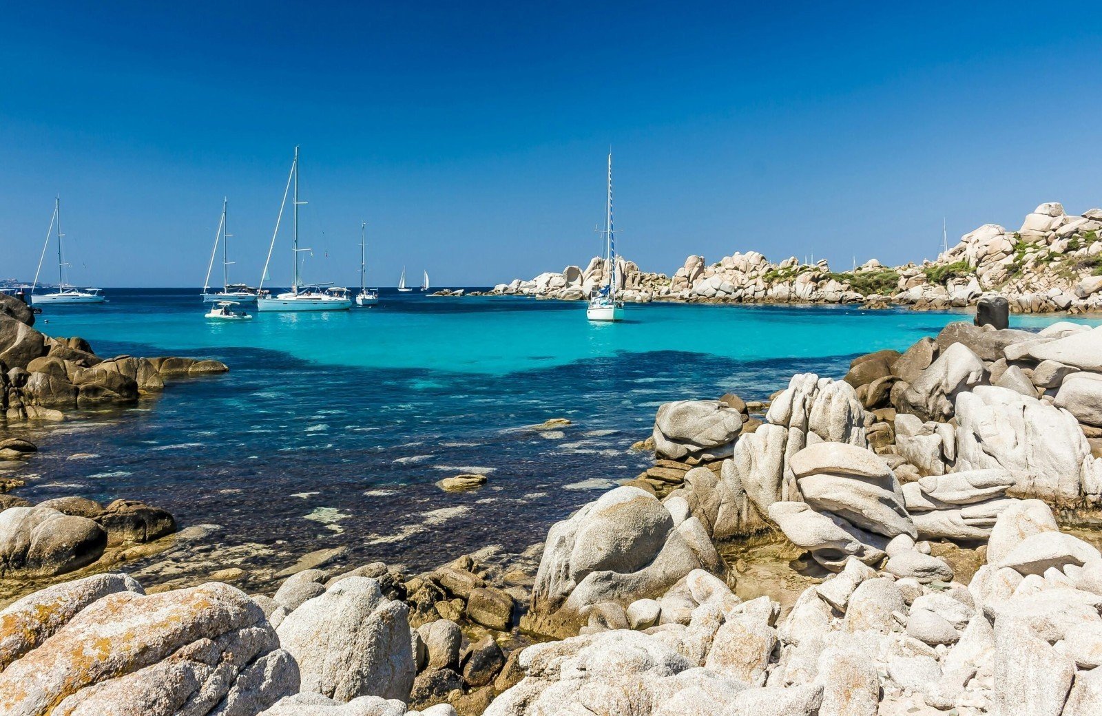 De stranden van de Lavezzi-eilanden op Corsica
