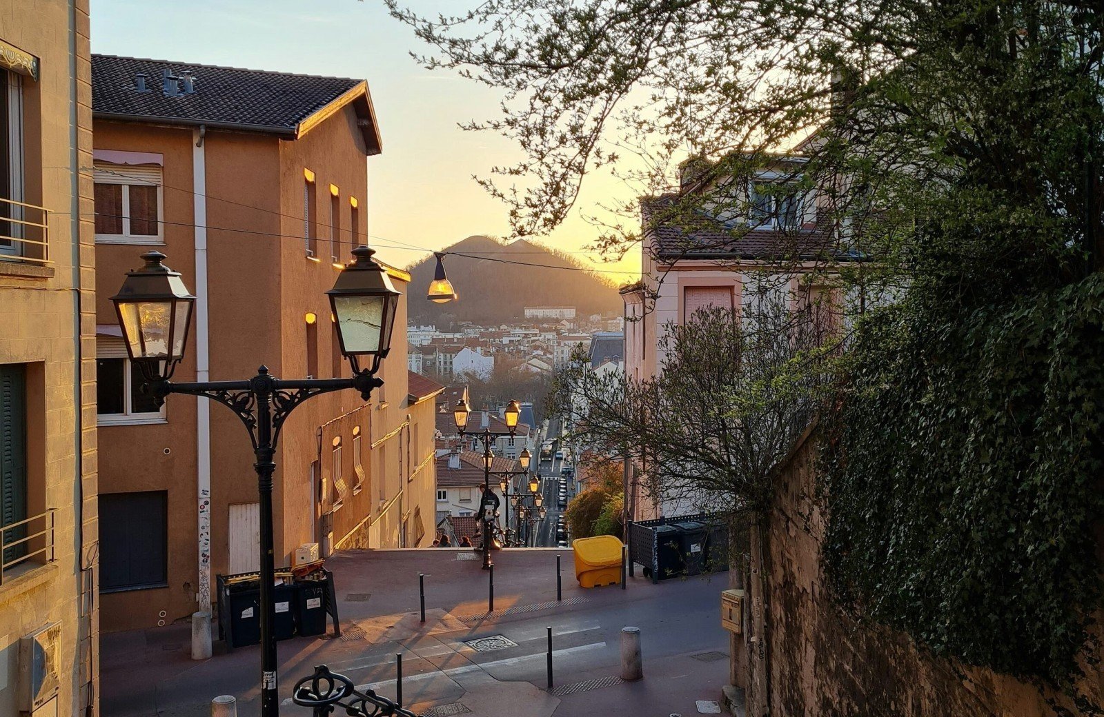 De straten van Crêt de Roc, Saint-Étienne Frankrijk